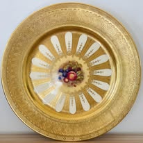 Aynsley Orchard Cabinet Display Plate Gold 27cm