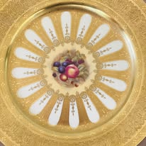 Aynsley Orchard Cabinet Display Plate Gold 27cm