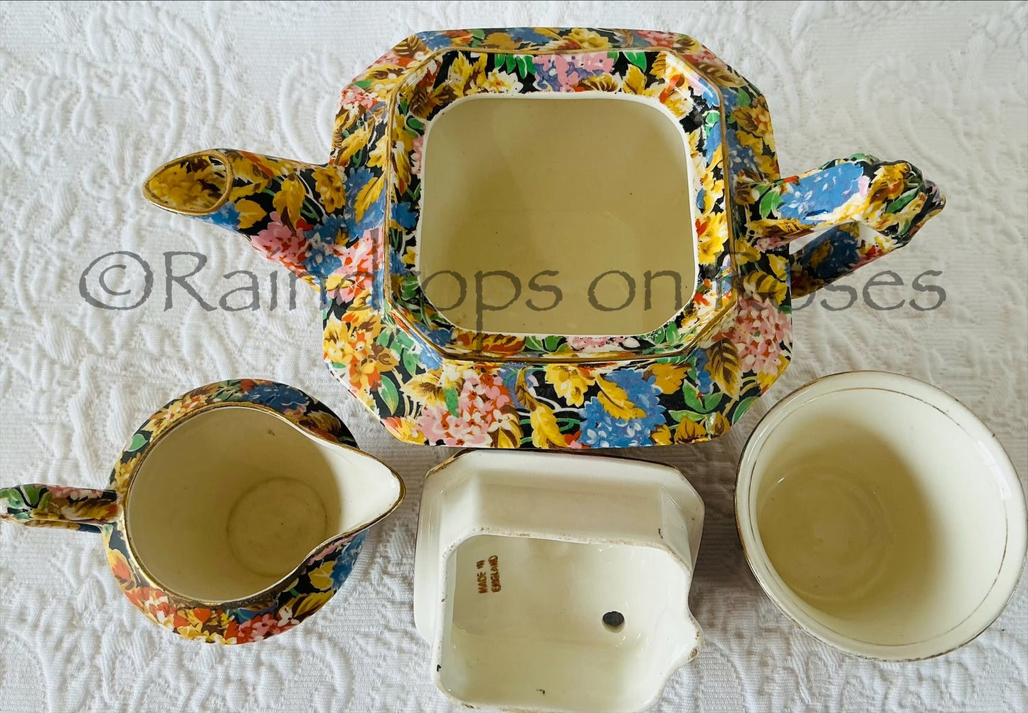 James Kent Hydrangea Teapot Set