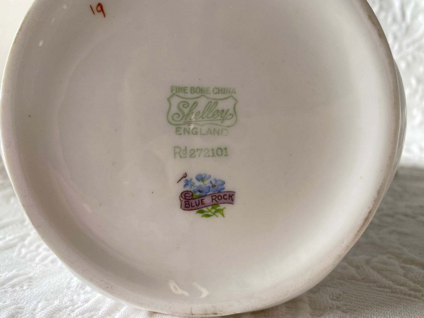 Shelley Blue Rock Coffee Set Dainty Shape