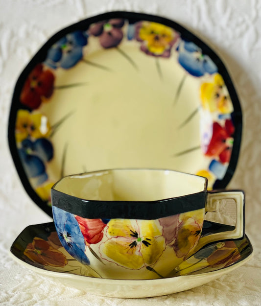 Royal Doulton Pansy Trio