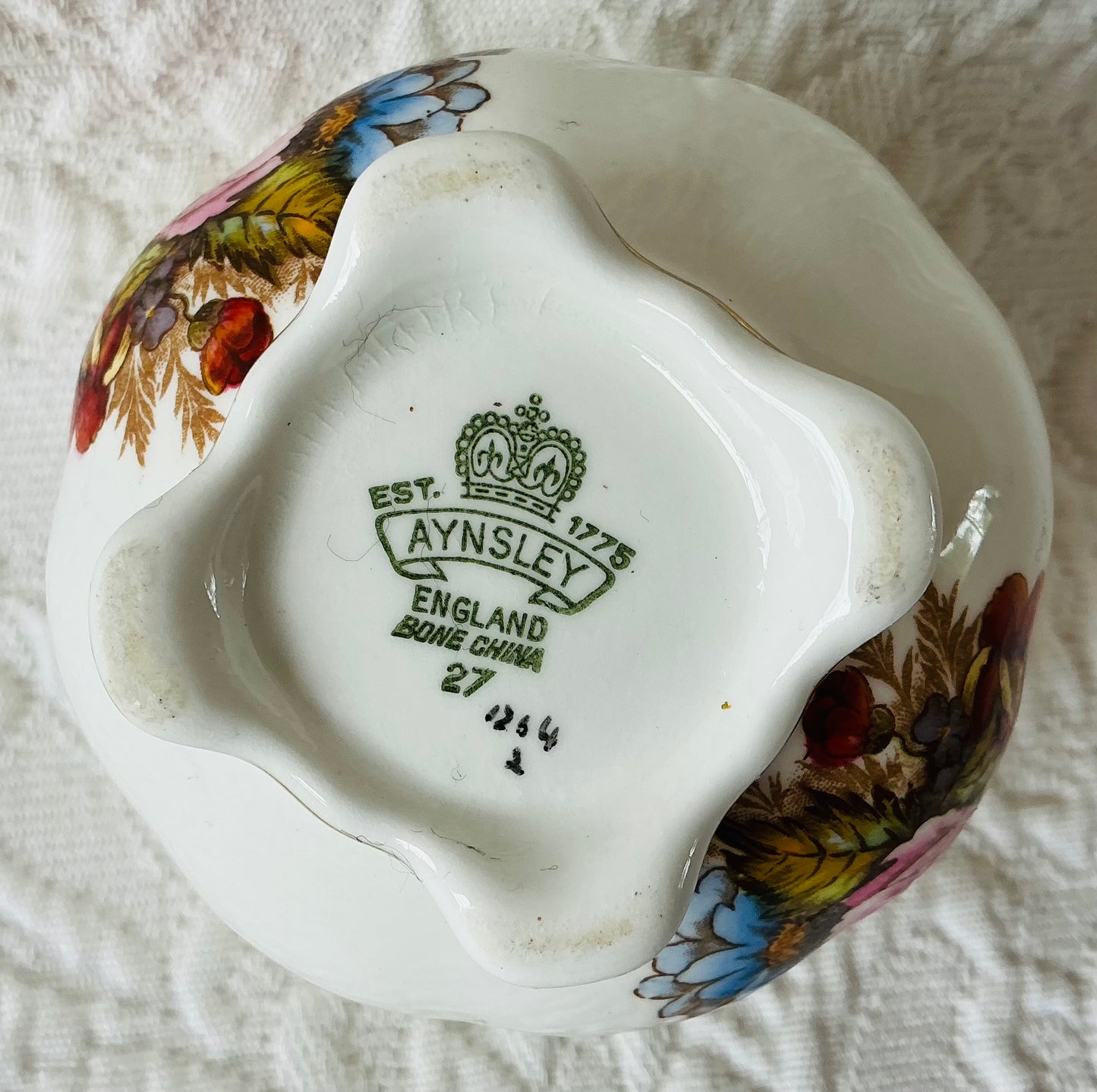 Aynsley J.A. Bailey Open Fluted Sugar Bowl