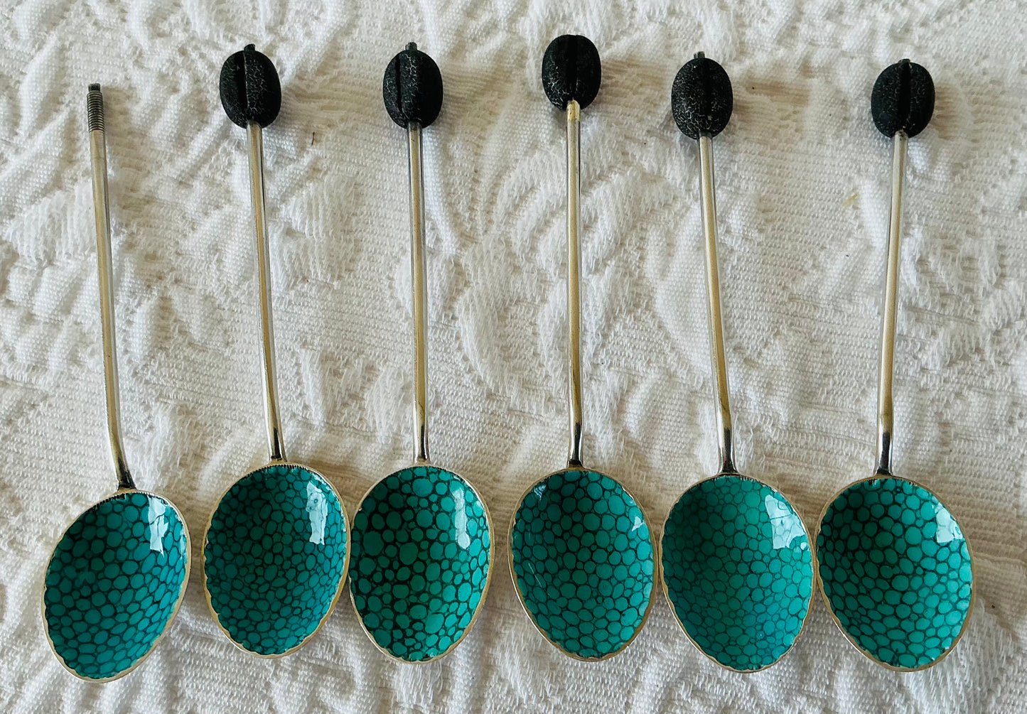 Sterling Silver Coffee Bean Spoons